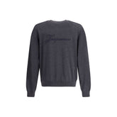 Crew-neck sweater in merino wool
